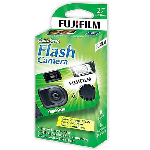 Fujifilm QuickSnap Flash 400 Disposable 35mm Camera • 2 Pack • 2 Hand Straps • BluebirdSales Microfiber Cleaning Cloth thumbnail 6