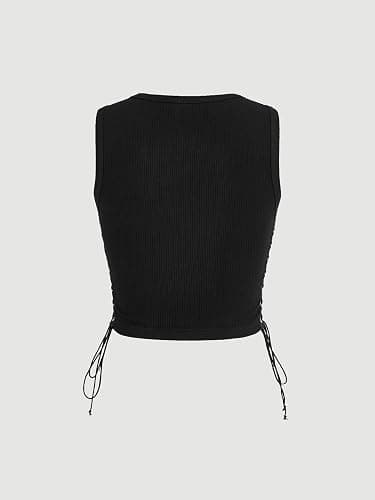 SOLY HUX Women's Tank Tops Y2K Sleeveless Ribbed Star Crop Tank Top Summer Going Out Tops thumbnail 4