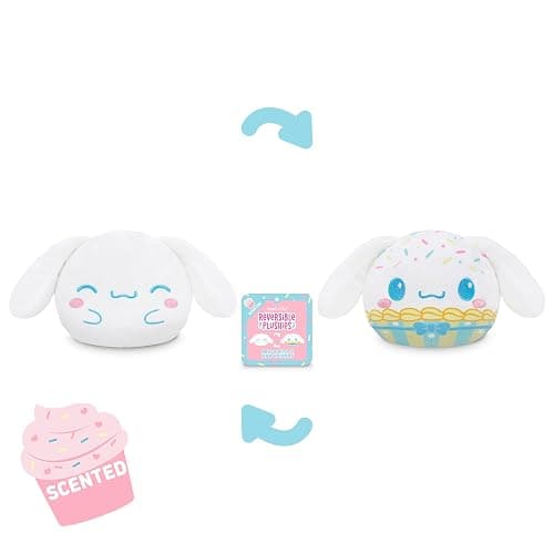 Teeturtle Hello Kitty and Friends Cinnamoroll Reversible 4" Cupcake Scented Plushie - Cute Kawaii Soft Sanrio Stuffed Animal - Smells Like Cake! thumbnail 4