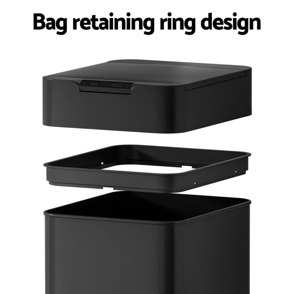 Deavnti Black 50L Devanti Sensor Bin Motion Rubbish Bins Kitchen Automatic thumbnail 5