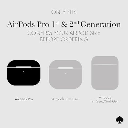 kate spade new york AirPods Pro Protective Case with Keychain Ring - Cherry Dot, Compatible with AirPods Pro 2nd / 1st Generation thumbnail 2