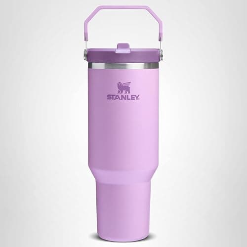Stanley IceFlow 2.0 Flip Straw Tumbler with Handle 30 oz | Twist On Lid and Flip Up Straw | Leak Resistant Water Bottle | Insulated Stainless Steel | BPA-Free | Lilac thumbnail 9
