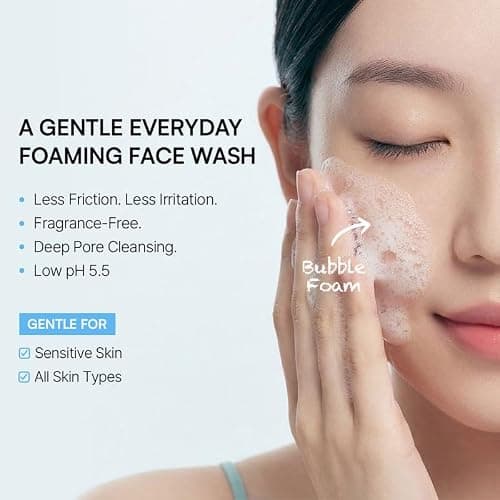 ROUND LAB 1025 Dokdo Bubble Foam Cleanser, Gentle Foaming Face Wash for Sensitive Skin, Low pH 5.5, Hydrating Korean Skincare, Panthenol & Deep Sea Water, Hypoallergenic, Fragrance-Free (5.07 Fl Oz) thumbnail 4