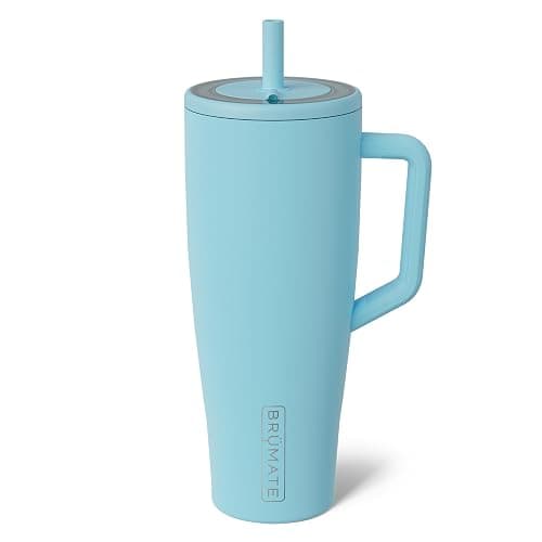 BrüMate Era 40 oz Tumbler with Handle and Straw | 100% Leakproof Insulated Water Bottle Tumbler with Lid and Flexible SoftSip Straw | Made of Stainless Steel | Cup Holder Friendly | 40oz (Glacier) - Image 1