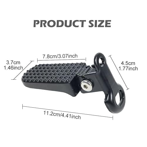 SYCOOVEN 1 Pair Mini Bike Foot Pegs, Universal Bike Foot Rest, Aluminium Alloy Non-Slip Bike Pegs, Folding Bike Rear Pedals for Mountain Bike, Folding Bicycle - black thumbnail 2