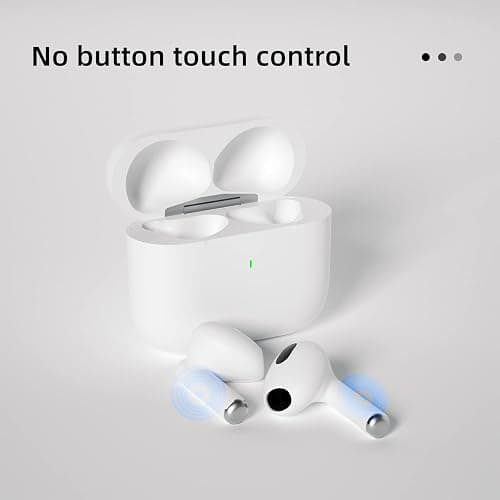 AAZ Wireless 5.2 Bluetooth Headphones, Wireless Gaming Earbuds with Stereo Sound, in-Ear bass Sports White Headphones with Built-in Microphone thumbnail 5