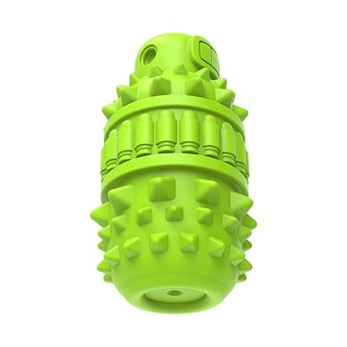 PIFFZEDO Dog Toys for Aggressive Chewers,Interactive Natural Rubber Chew & Squeaky Toy for Large Medium Breed,Dog Toothbrush,Tough & Durable (Green,Large) thumbnail 7