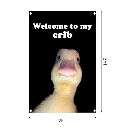 Welcom to My Crib Flag 2x3 Ft Flag with Brass Grommets for Man Cave Teen Boys and Girls College Dorm Room Decor Outdoor Yard Signs Parties thumbnail 3