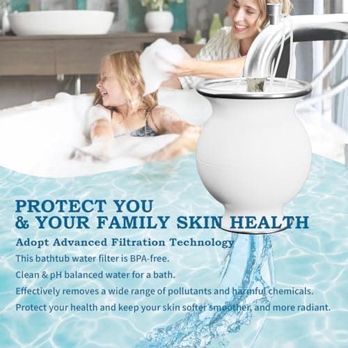 Bath Filter for Tub, 9 Stages Bath Filter- Removes Hundreds of Contaminants, BPA Free, Purify Your Bathwater for Healthier Skin and Hair, 5000 Gallons of Filtration thumbnail 3