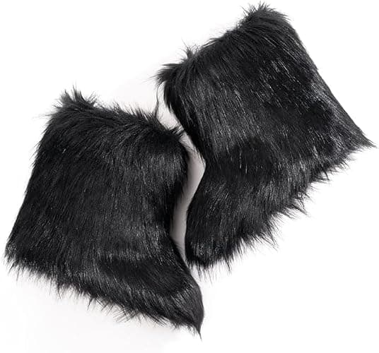 Chlemeter Women's Faux fur Boot Warm Comfortable Outdoor Flat Shoes Furry Fluffy Short Snow 2026 Boot Mid-Calf Boots thumbnail 6