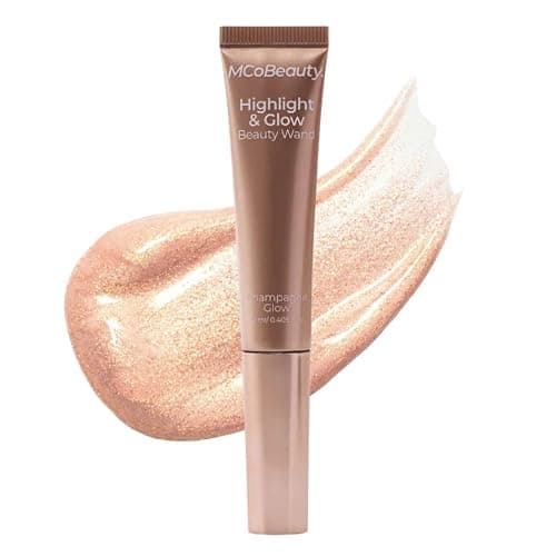 MCoBeauty - Highlight and Glow Beauty Wand - Buildable Liquid Highlighter - Champagne Shade - Liquid Cream with Cushion Applicator for Soft, Radiant Finish - Highlighters Makeup thumbnail 2