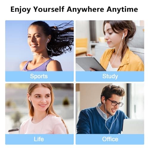 [Apple MFi Certified] USB C Headphones for iPhone 17 16, 2 Pack Wired Earbuds/Headphones USB C with Built-in Remote to Control Music, Phone Calls, and Volume for iPhone 17 16 15 Pro Max, Galaxy, Pixel thumbnail 7