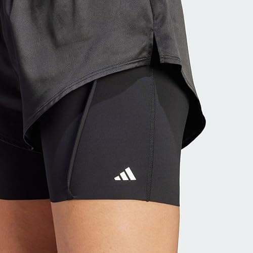 adidas Women's Power Aeroready Two-in-one Shorts - Black/White - Small thumbnail 8