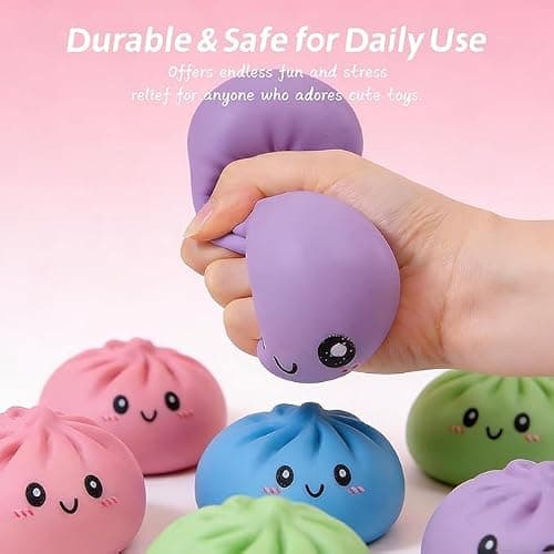 4 - Color Set - Dumpling Squishy Mystery Box,Dumpling Squishy,Cute Anxiety Relief Fidget ,Squeeze Dough Ball Stress Relief Hand Toys with Food Steamer Stretchy Desk Toys thumbnail 6