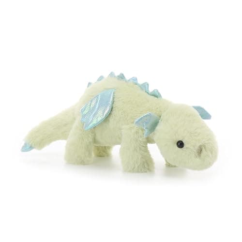 Apricot Lamb Lying Dragon Soft Cute Plushies Toy for Kids, Cuddly Stuffed Animal for Baby Girls and Boys, Fluffy Green Lying Dragon 15 Inches (Green) thumbnail 6