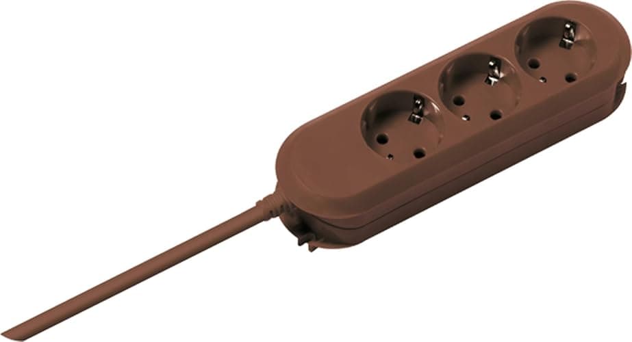 Bachmann Bloc multiprise avec Contact de Protection Smart 388471 Marron - Image 1