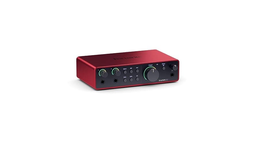 Focusrite Scarlett 2i2 4th Gen USB Audio Interface for Recording, Songwriting, Streaming and Podcasting — High-Fidelity, Studio Quality Recording, and All the Software You Need to Record - Image 1