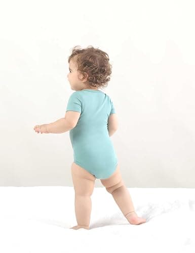 BestSoul Baby Solid Bodysuit - Super Soft Rayon made from Bamboo - Short Sleeve Long Sleeve Newborn Infant Boy Girl - 5-Pack thumbnail 7