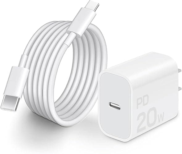 iPhone 17 Charger, 20W USB C Wall Fast Charger Cable for iPhone 17Air, 17 16 15 Pro Max, 16 15 Plus, usb c to usb-c Cord for iPad 10th/11 Gen,iPad Pro 12.9,iPad Air 5th/4th Charger Cord,Charging Block - Image 1