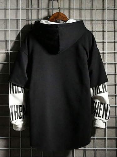 DUDHUH Mens Hoodie Fashion Pullover Letter Print Tracksuit Techwear Casual Coat Hip-Hop Sweatshirt thumbnail 2