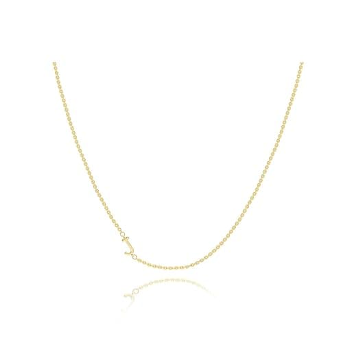 LuckFairy Initial Necklaces for Women, Dainty Gold Letter Necklace 14k Gold Plated Sideways Initial Necklace Cute Name Simple Choker Necklaces for Women Trendy Jewelry Gifts - Image 1