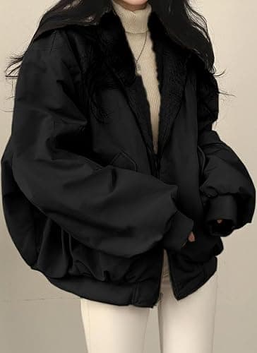 EMMIOL Womens Winter Coats Hooded Fleece Puffer Reversible Long Sleeve Oversized Full Zipper Warm Jackets thumbnail 4