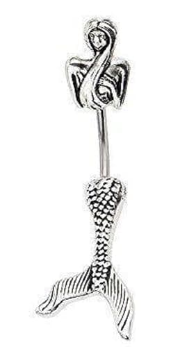 Belly Button Ring Navel Split Mermaid 316L Surgical Steel Body Jewelry - Image 1
