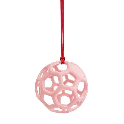DAFORERAL Farm Stall Hanging Feeder Toy Ball for Horses, Goats, Sheep – Durable TPR Feeding Ball, Hay Feeder for Animal Enrichment, Stretch-Resistant Design (Pink) - Image 1