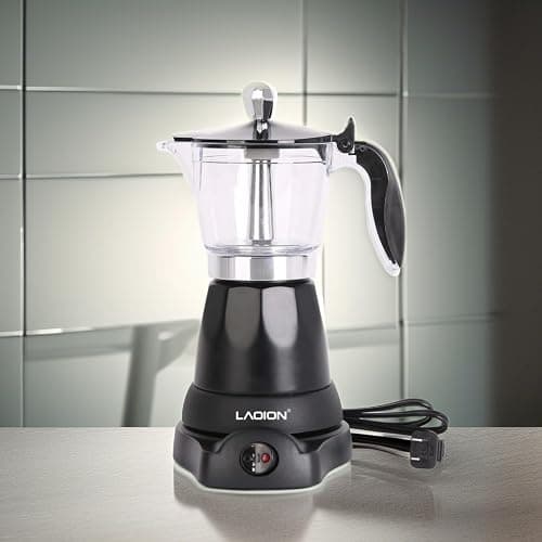 LAOION Cuban Coffee Maker, 6 or 3cup Electric Espresso Coffee Maker, Portable Cafeteras Electricas Modernas, Electric Moka Pot with Detachable Base & Overheat Protection, Coffee Gift for Home Travel thumbnail 2
