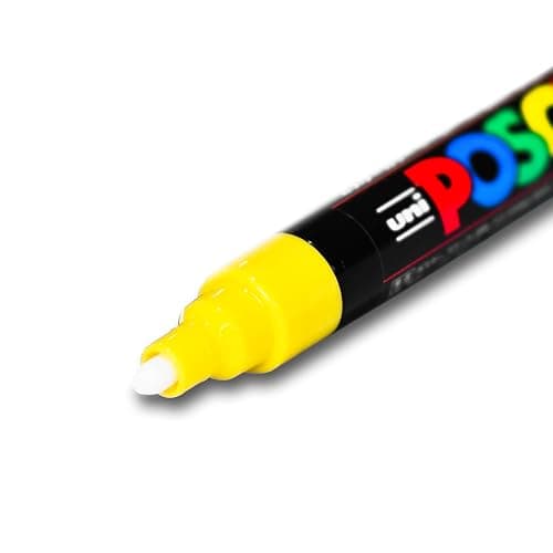Posca Uni-ball Pc-5m [10 Pen Set] Includes 1 of Each Black, White, Pink, Red, Yellow, Green, Blue, Light Blue, Silver and Gold thumbnail 2