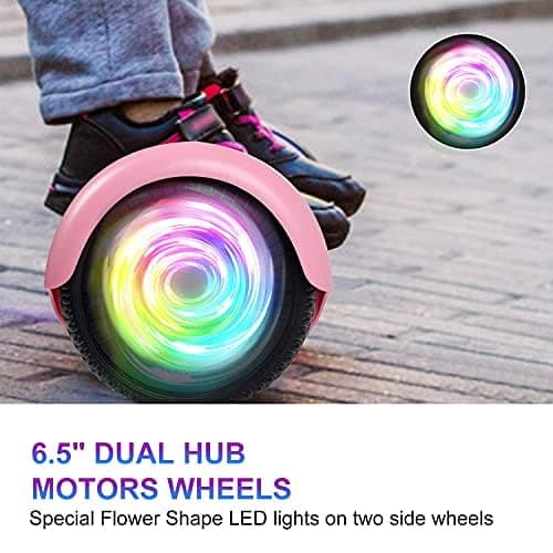 SISIGAD Scooters for Kids Ages 7-12, with Built-in Bluetooth Speaker and 6.5" Colorful Lights Wheels, Safety Certified Self Balancing Scooter thumbnail 3