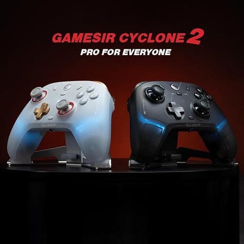 GameSir Cyclone 2 Wireless Controller - 1000Hz Polling Rate, TMR Joysticks, Hall/Micro 2-in-1 Triggers for PC/Switch/Switch 2/Android/iOS, PC Gaming Controller with Charging Dock(White) thumbnail 2