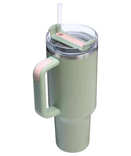 STANLEY Quencher H2.0 Tumbler with Handle and Straw 40 oz | Flowstate 3-Position Lid | Cup Holder Compatible for Travel | Insulated Stainless Steel Cup | BPA-Free | Lichen thumbnail 3
