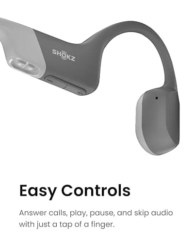 SHOKZ OpenRun, Bone Conduction Headphones,Open-Ear Bluetooth Wireless Sport Headphones for Running & Workout,Sweat Resistant, Long 8H Playtime,Mic,Hair Band-Standard-Grey thumbnail 8