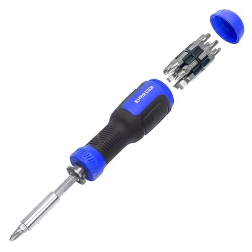 SHARDEN Multibit Screwdriver 13-in-1 Screw Driver Set Adjustable Extension Screwdriver Multitool All in One with Torx Security, Flat Head, Phillips, Hex, Square and 1/4 Nut Driver - Image 1