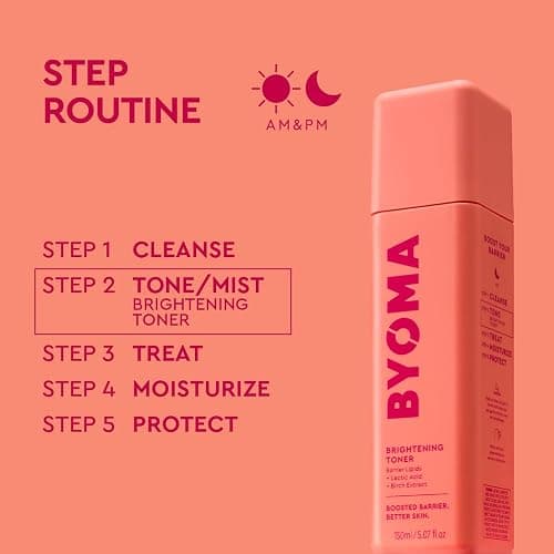 BYOMA Brightening Toner, Deeply Clean Pores & Improve Skin Texture (150ml) | Hydrating, Helps Reducing Visible Redness and Skin Sensitivity, with Barrier Lipids, for All Skin Types, Non Comedogenic thumbnail 2
