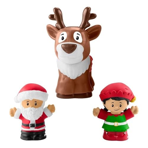 Fisher-Price Little People Toddler Toy Musical Christmas Train with Santa Elf & Reindeer Figures for Pretend Play Kids Ages 1+ Years thumbnail 5