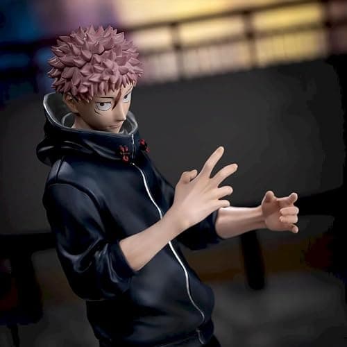 MABAIUDE Itadori Yuji Figure JJK Statue, Fighting Pose Ryomen Sukuna Figure Model Handmade Collectible Desktop Decor Gifts for Fans 20cm/7.87'' thumbnail 5