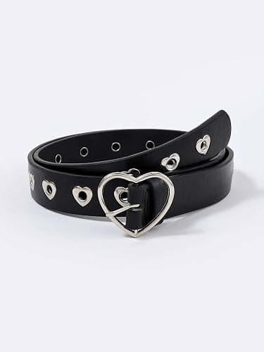 Black Heart Belt - Silver Buckle thumbnail 4