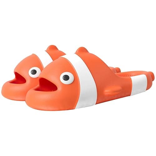 Clownfish Slippers Non-Slip Massage Cute Fish Sandale for Women Men Indoor Slippers Outdoor Beach Pool - Image 1