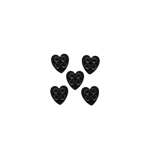 Wildflower Cases - Mini Black Heart Stickeez, Compatible with Apple iPhones | Black Trendy Cute Viral - Durable, Easy to Attach, Lightweight, Reusable, Double-Sided Suction, Women-Owned Small Business - Image 1