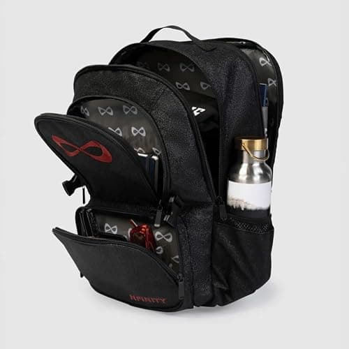 Nfinity Sparkle Backpack for Cheerleaders – Glitter Finish, Lightweight and Durable, with Ample Storage and Adjustable Straps thumbnail 3