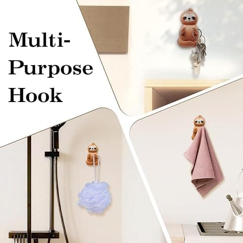Mhfpl Cute Sloth Razor Holder Shower, Cute Gadgets Leg Razor Holder, Funny Bathroom Decor Accessories for Women Mom Sister Friend Wife Girlfriend, Women's Razor Hang in Shower, Sloth Gifts for Women thumbnail 5