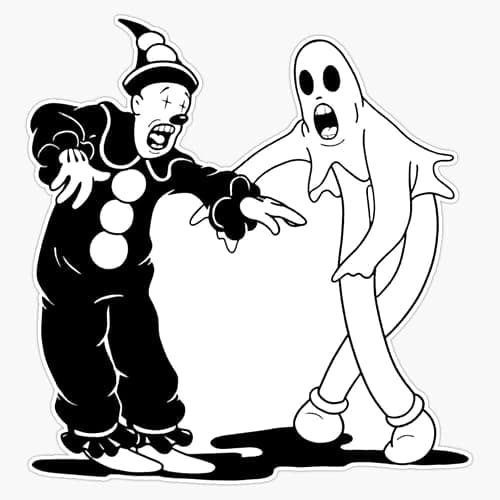Dancing Ghost And Koko Sticker Bumper Sticker Vinyl Decal 5" - Image 1