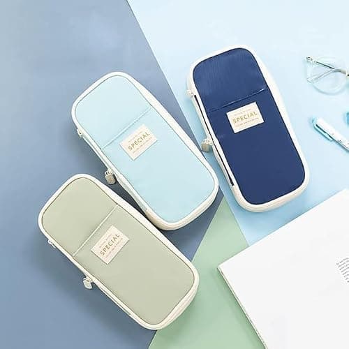 Arnuixty Large Storage Pencil Case Pen Bag with Zipper Big Capacity Pouch Organizer for Office Travel Holder Box thumbnail 5