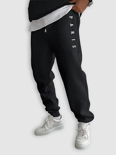 ZAFUL Cuffed Sweatpants for Men Casual Graphic Drawstring Printed Sweat Pants Stretch Loose Joggers thumbnail 2