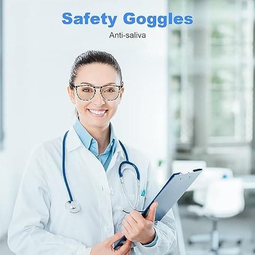 LASMEX Stylish Safety Glasses Goggles for Women Girls Anti-fog Glasses Protective Eyewear Clear Glasses thumbnail 2