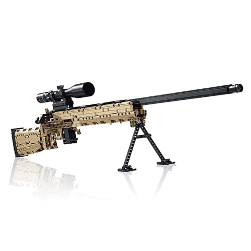 CASEIER M24 Building Blocks Gun-Sets, 1:1 Large Army Toys for Boys Adult Teen, Shootable Sniper Model Guns, Cool Birthday Gifts for Men Kids, Collectible Block Weapon for Military Fan 1380 PCS thumbnail 6