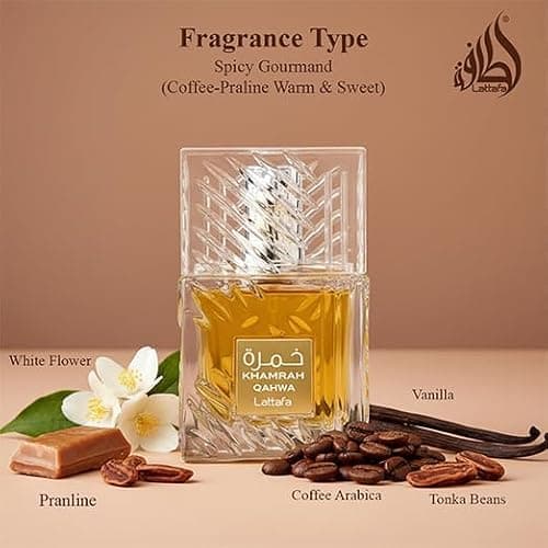 Lattafa Khamrah Qahwa - Vanilla, Warm Spicy, Cinnamon, Sweet - Eau de Parfum Long-Lasting Fragrance for Unisex, 3.40 Ounce / 100 ml thumbnail 7
