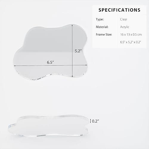 Leadiy Acrylic Coaster Decorative Plates, Irregular Bar Drink Coaster, Clear Cloud Shape Coffee Cup Coaster, Perfect for Tabletop Protection and Accessories Display.(Clear) thumbnail 2
